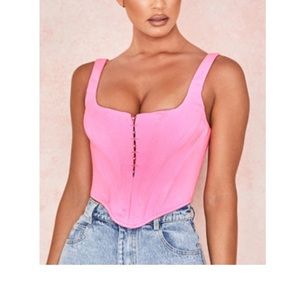 House of cb pink corset top